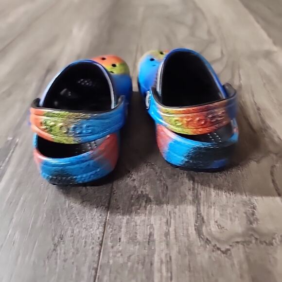 Crocs Unisex Children's Girl Boy Spray Dye Classic Clogs Multicolor US C5 - Picture 3 of 5